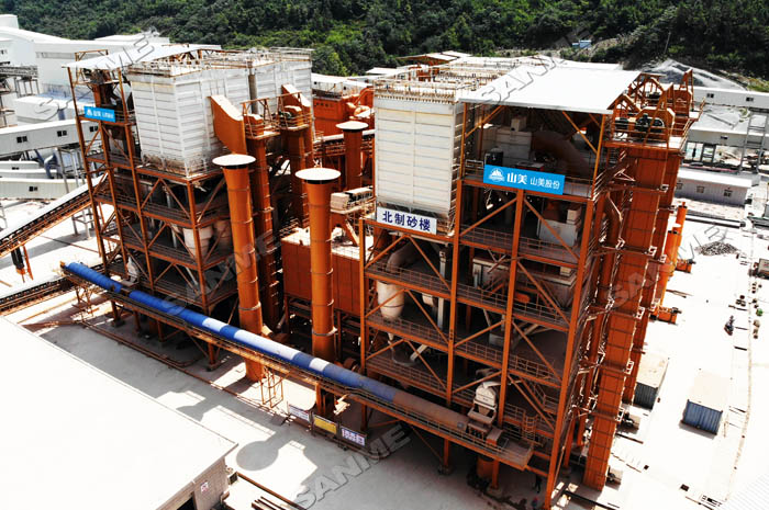 中電建安徽池州長九(神山)時(shí)產(chǎn)1300噸精品樓站式機(jī)制砂生產(chǎn)線
